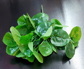 Ramură decorativă artificială cu frunze rotunde verzi – efect lucios și realist